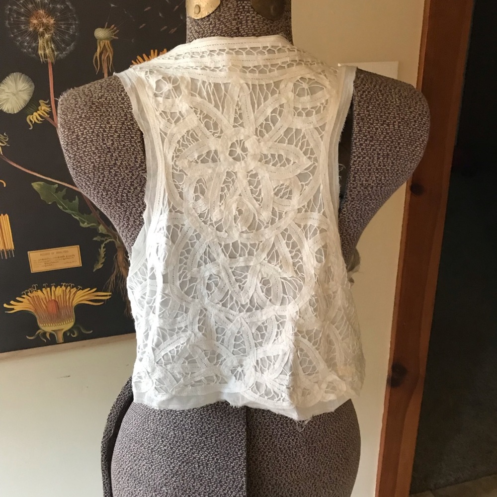 Bolero White with Appliqué Detail NWOT
